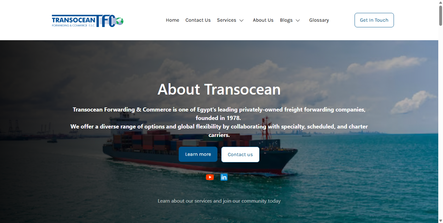 Transocean Forwarding & Commerce - a project by ZADIANS